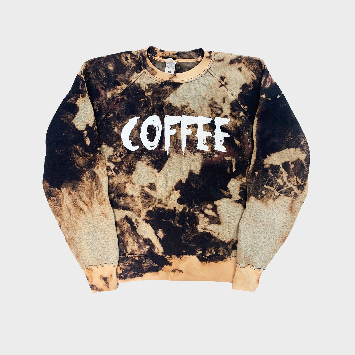Coffee Acid Burned Tie Dye Sweatshirt - Free Shipping - iimvclothing