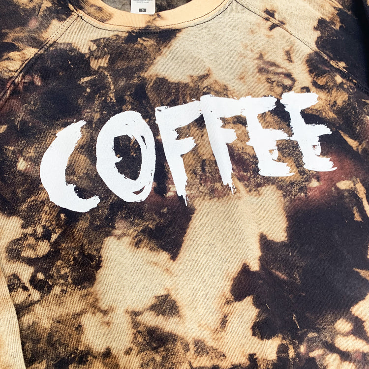 Coffee Acid Burned Tie Dye Sweatshirt - Free Shipping - iimvclothing