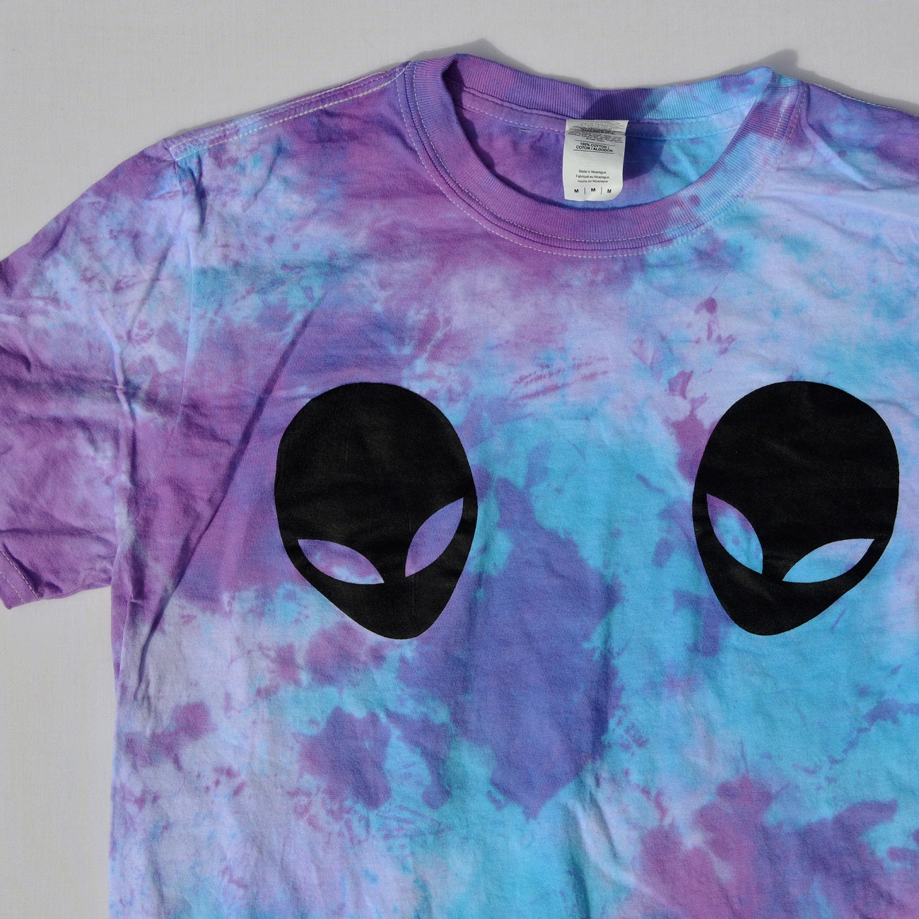 Alien Boobs Purple/Blue Tie Dye T-shirt - Free Shipping - iimvclothing