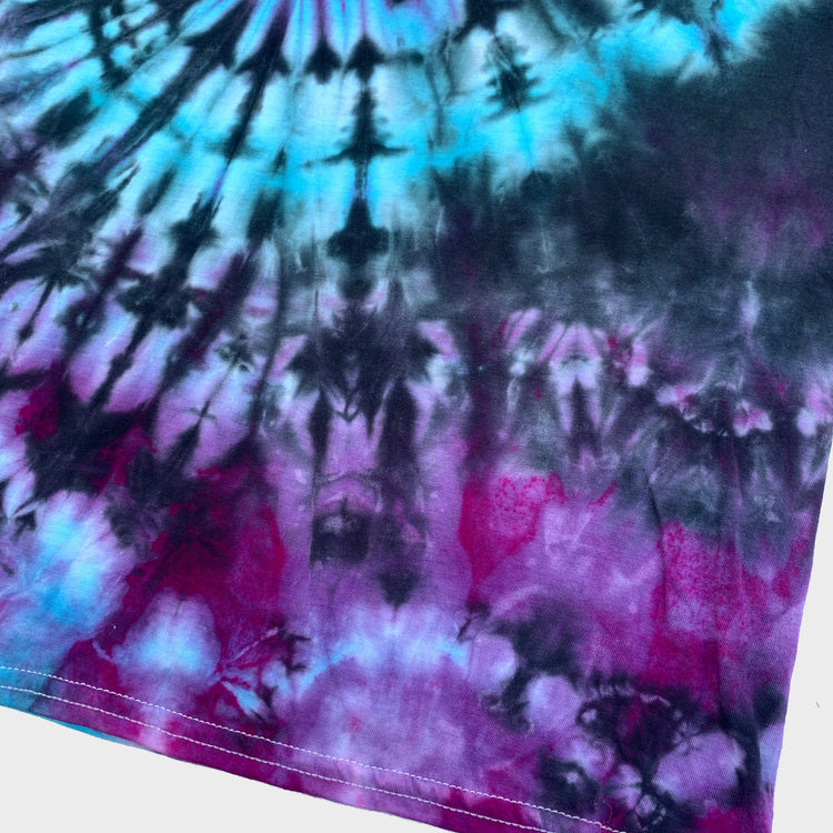 Blue/Purple/Black Spiral Tie Dye T-shirt - Free Shipping - iimvclothing