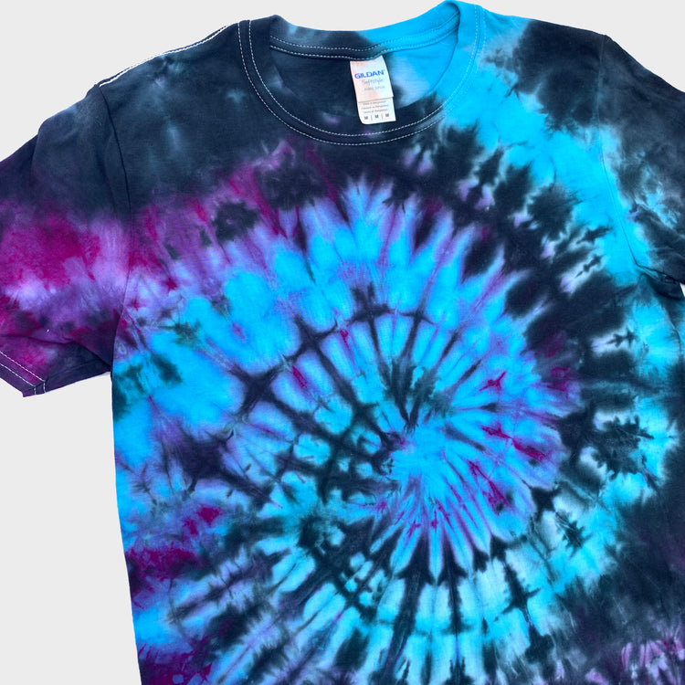 Blue/Purple/Black Spiral Tie Dye T-shirt - Free Shipping - iimvclothing