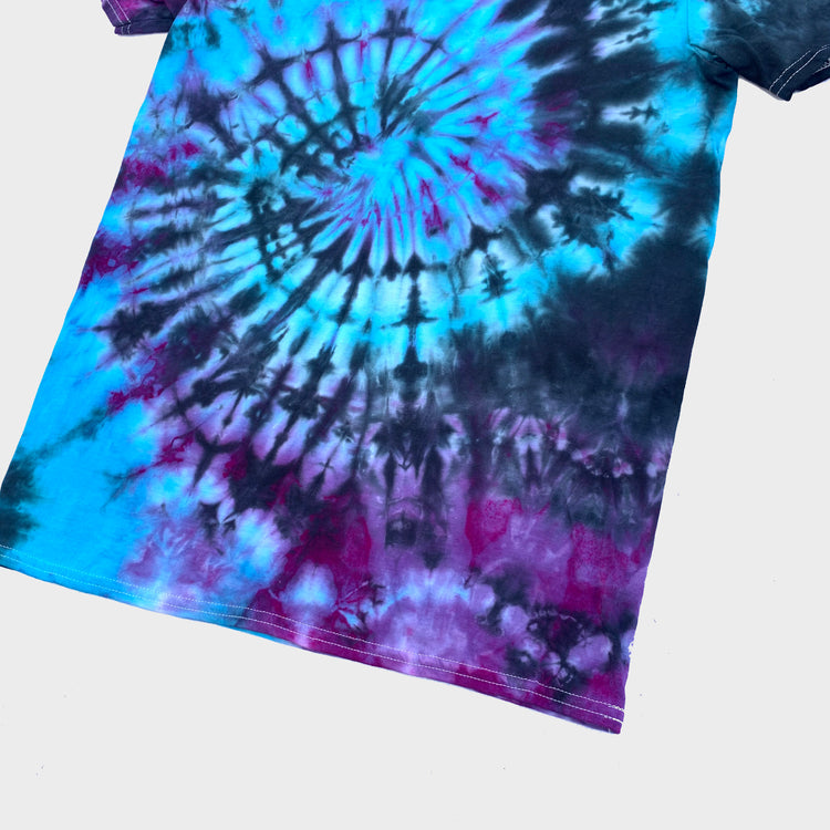 Blue/Purple/Black Spiral Tie Dye T-shirt - Free Shipping - iimvclothing