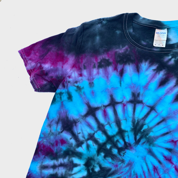 Blue/Purple/Black Spiral Tie Dye T-shirt - Free Shipping - iimvclothing