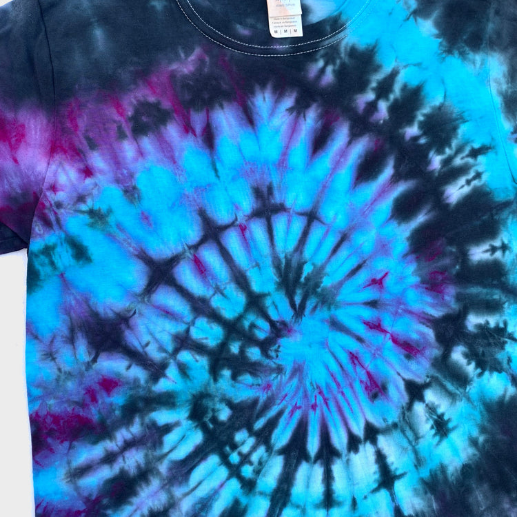 Blue/Purple/Black Spiral Tie Dye T-shirt - Free Shipping - iimvclothing