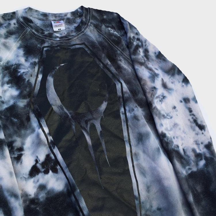 Crescent Coffin Grey Tie Dye Sweatshirt - Free Shipping - iimvclothing