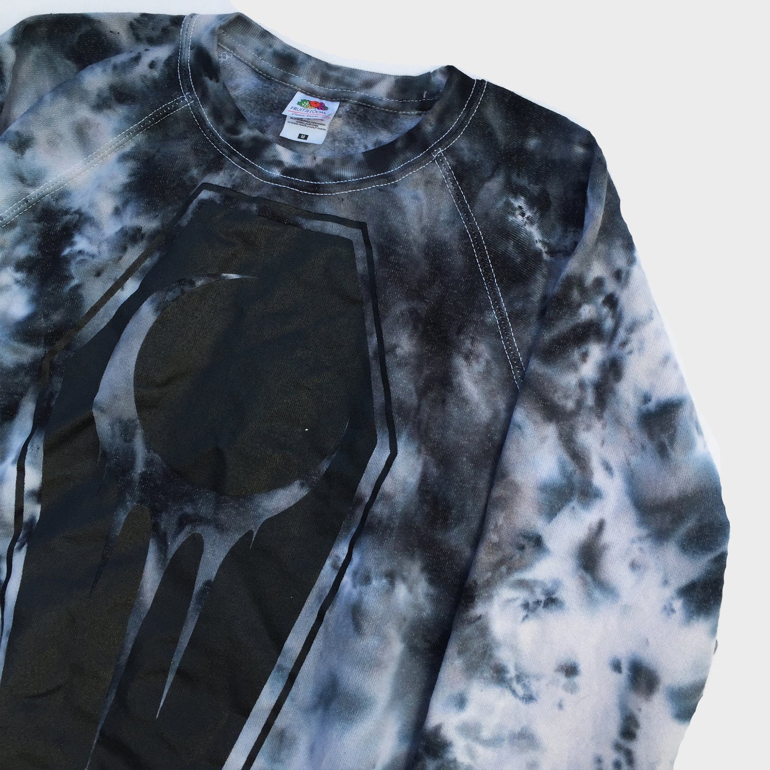 Crescent Coffin Grey Tie Dye Sweatshirt - Free Shipping - iimvclothing