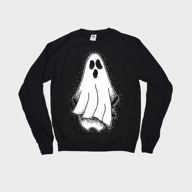 Spooky Ghost Black Sweatshirt - Free Shipping - iimvclothing