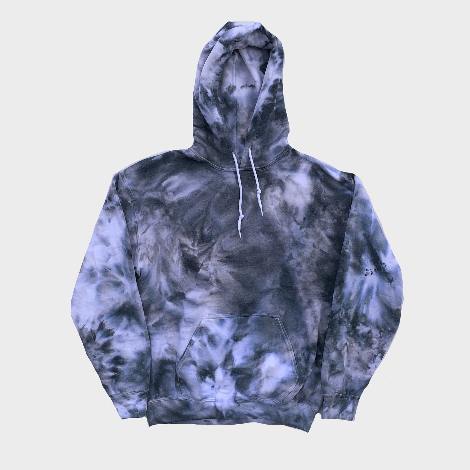 Grey/Black Tie Dye Hoodie - Free Shipping - iimvclothing