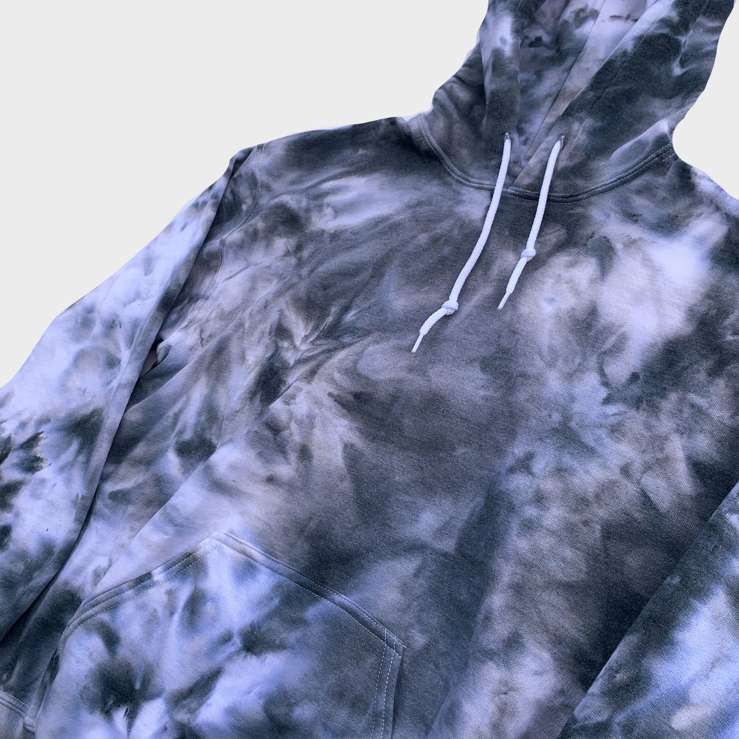 Grey/Black Tie Dye Hoodie - Free Shipping - iimvclothing