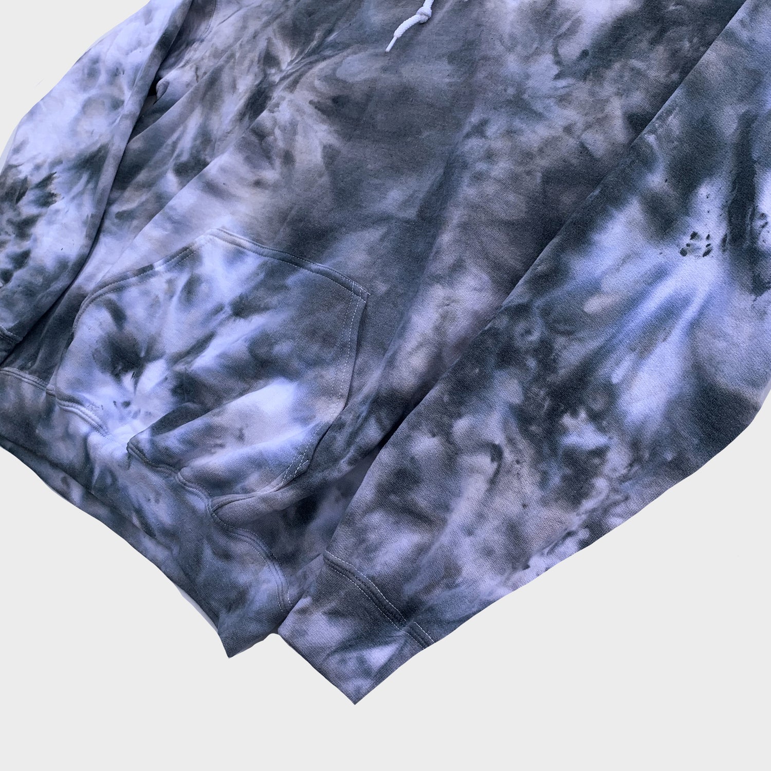 Grey/Black Tie Dye Hoodie - Free Shipping - iimvclothing