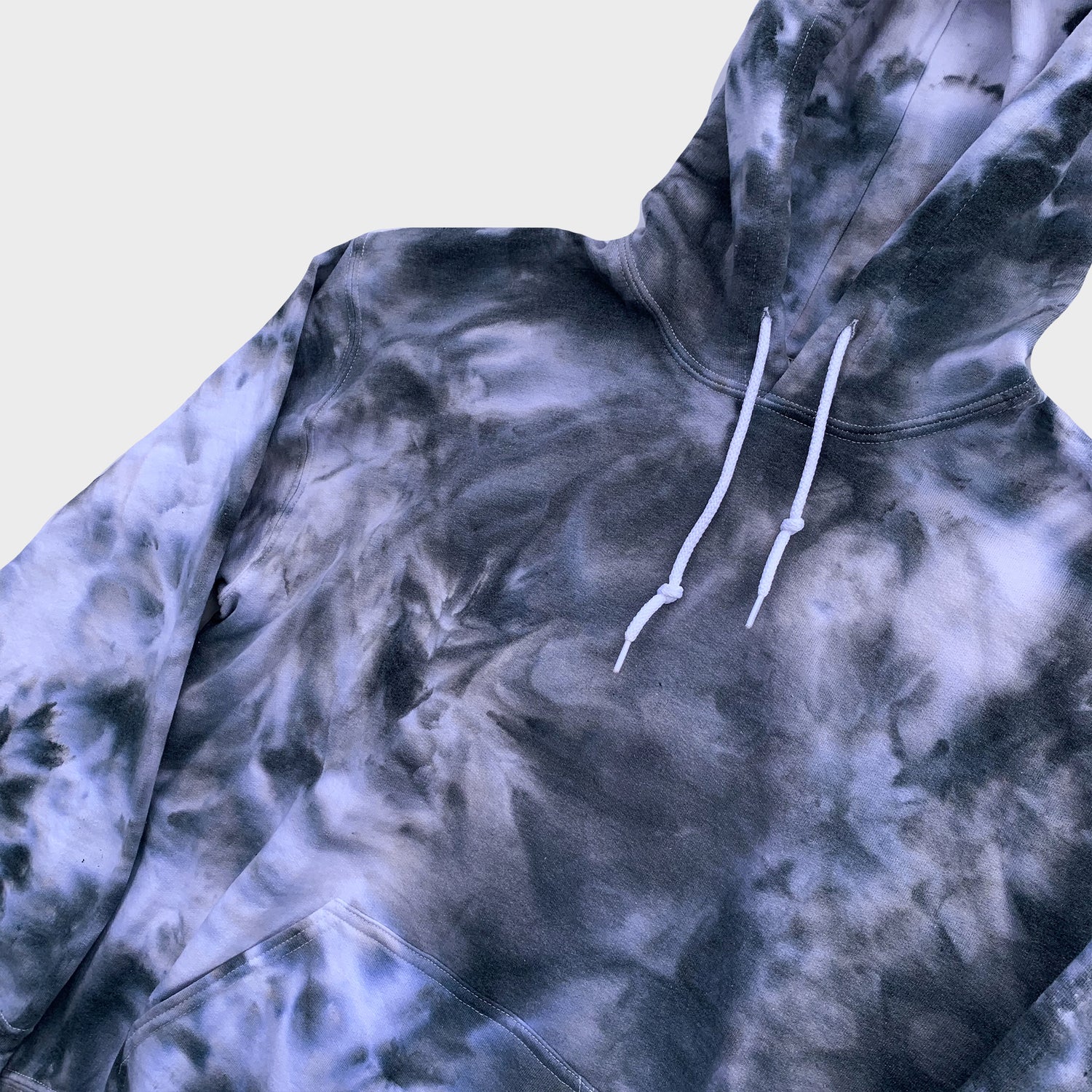 Grey/Black Tie Dye Hoodie - Free Shipping - iimvclothing