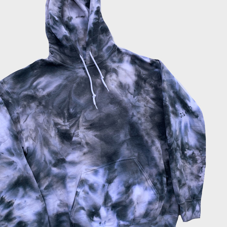 Grey/Black Tie Dye Hoodie - Free Shipping - iimvclothing