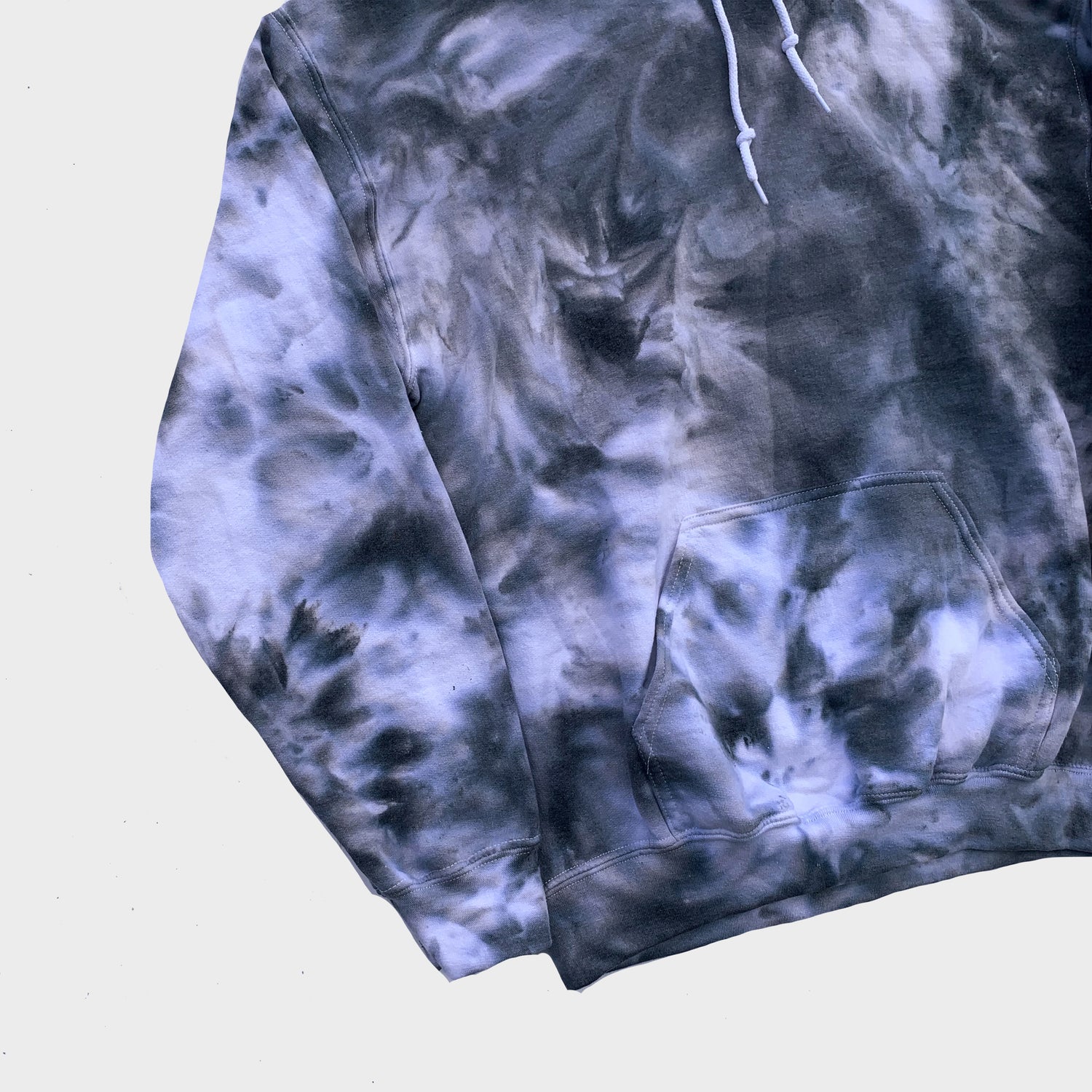 Grey/Black Tie Dye Hoodie - Free Shipping - iimvclothing