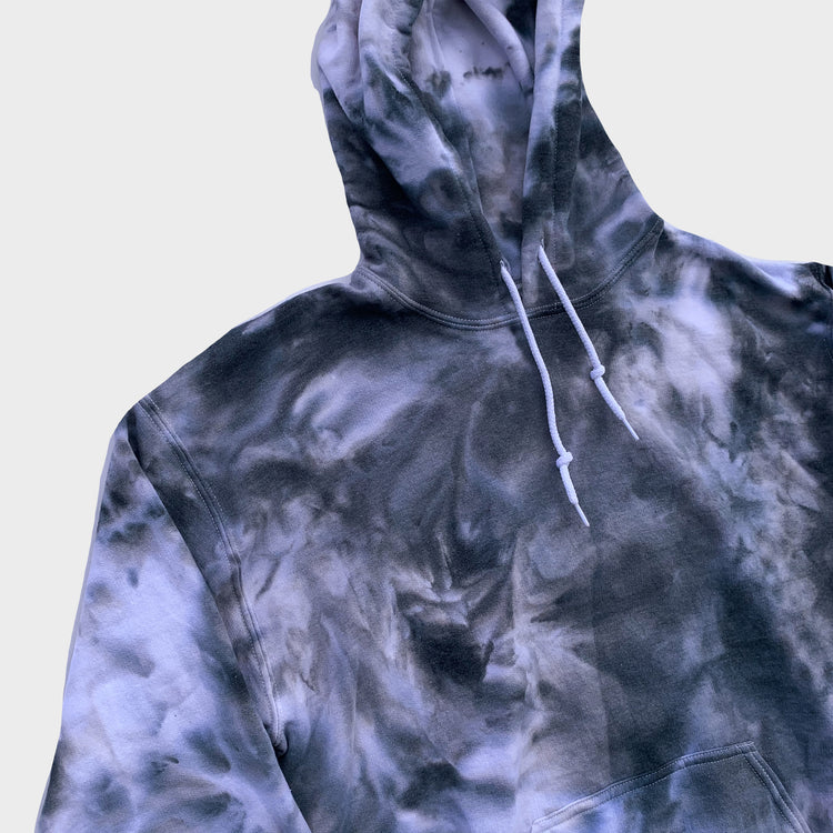 Grey/Black Tie Dye Hoodie - Free Shipping - iimvclothing