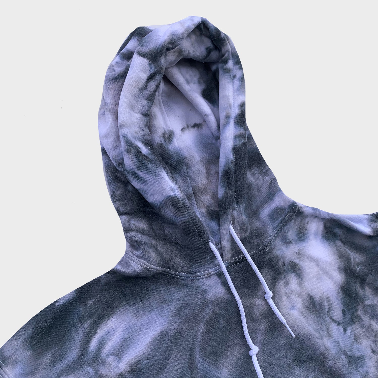 Grey/Black Tie Dye Hoodie - Free Shipping - iimvclothing