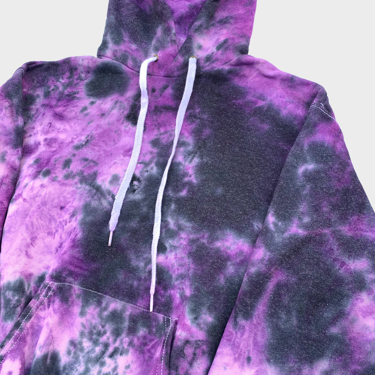 Purple/Black Tie Dye Hoodie - Free Shipping - iimvclothing