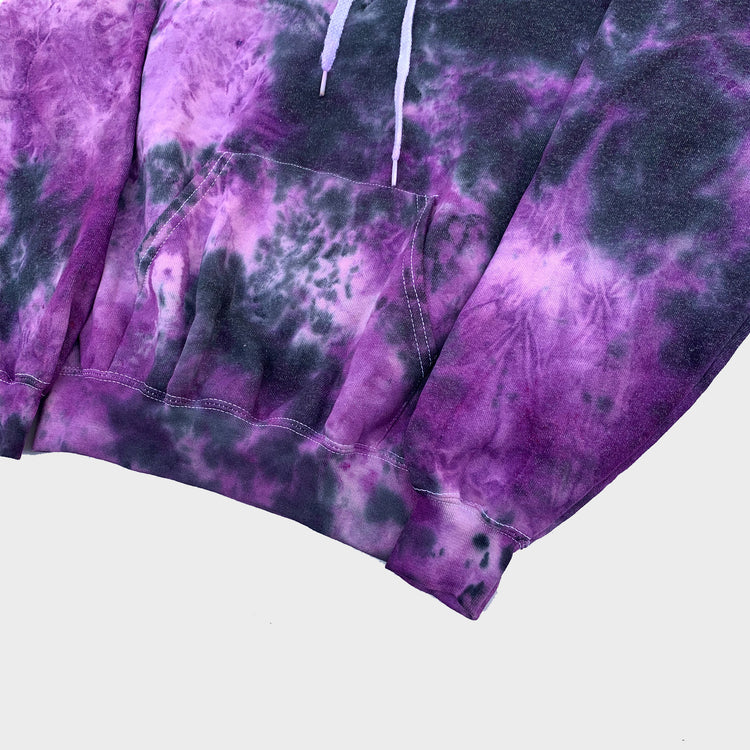 Purple/Black Tie Dye Hoodie - Free Shipping - iimvclothing