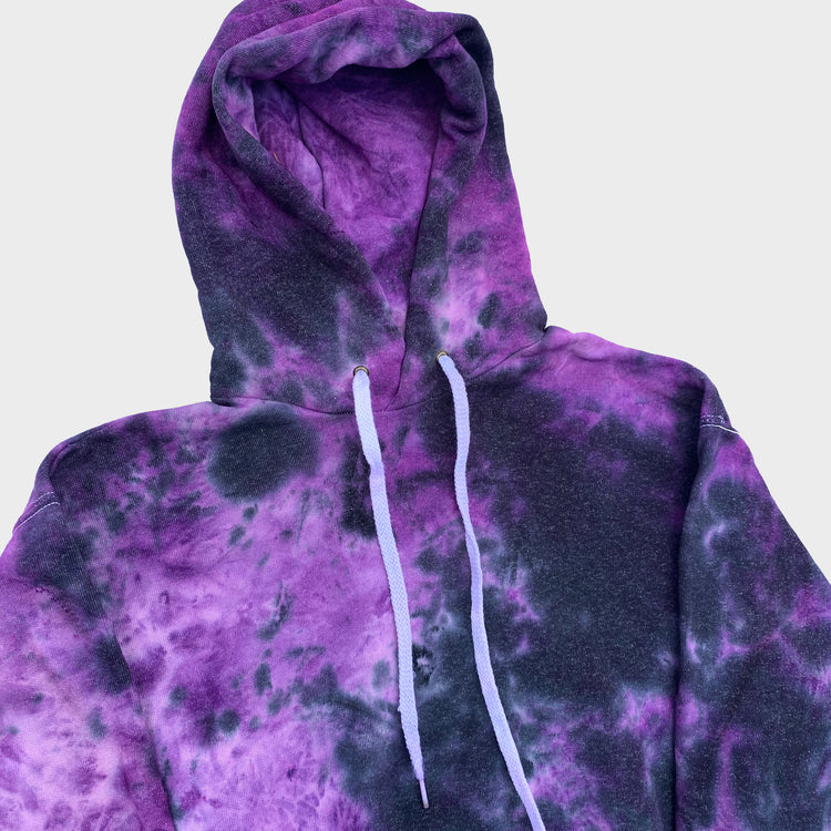 Purple/Black Tie Dye Hoodie - Free Shipping - iimvclothing
