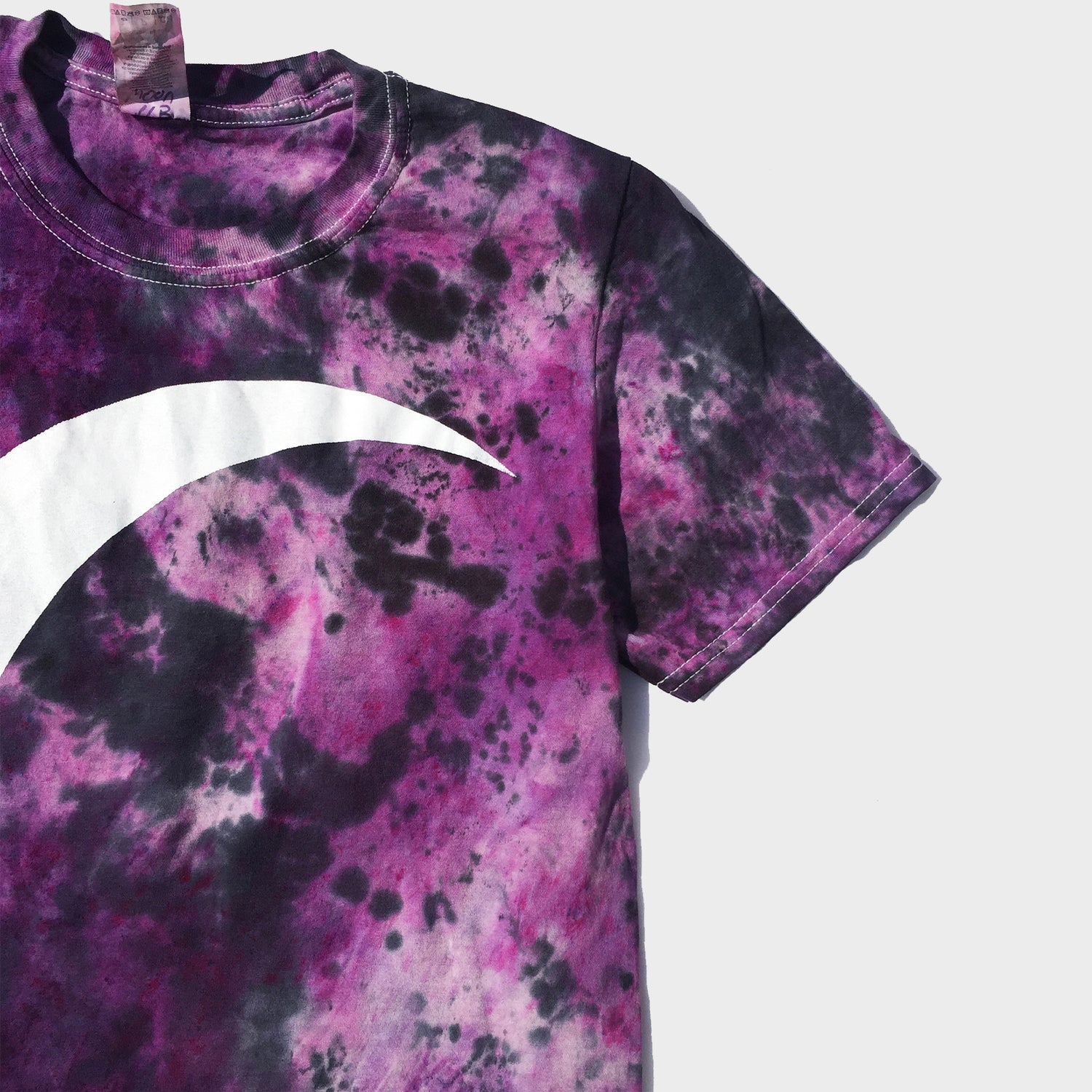 Crescent Moon Purple/Black Tie Dye T-shirt - Free Shipping - iimvclothing