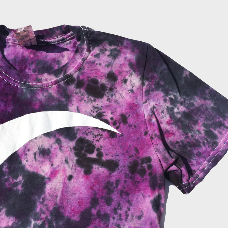 Crescent Moon Purple/Black Tie Dye T-shirt - Free Shipping - iimvclothing