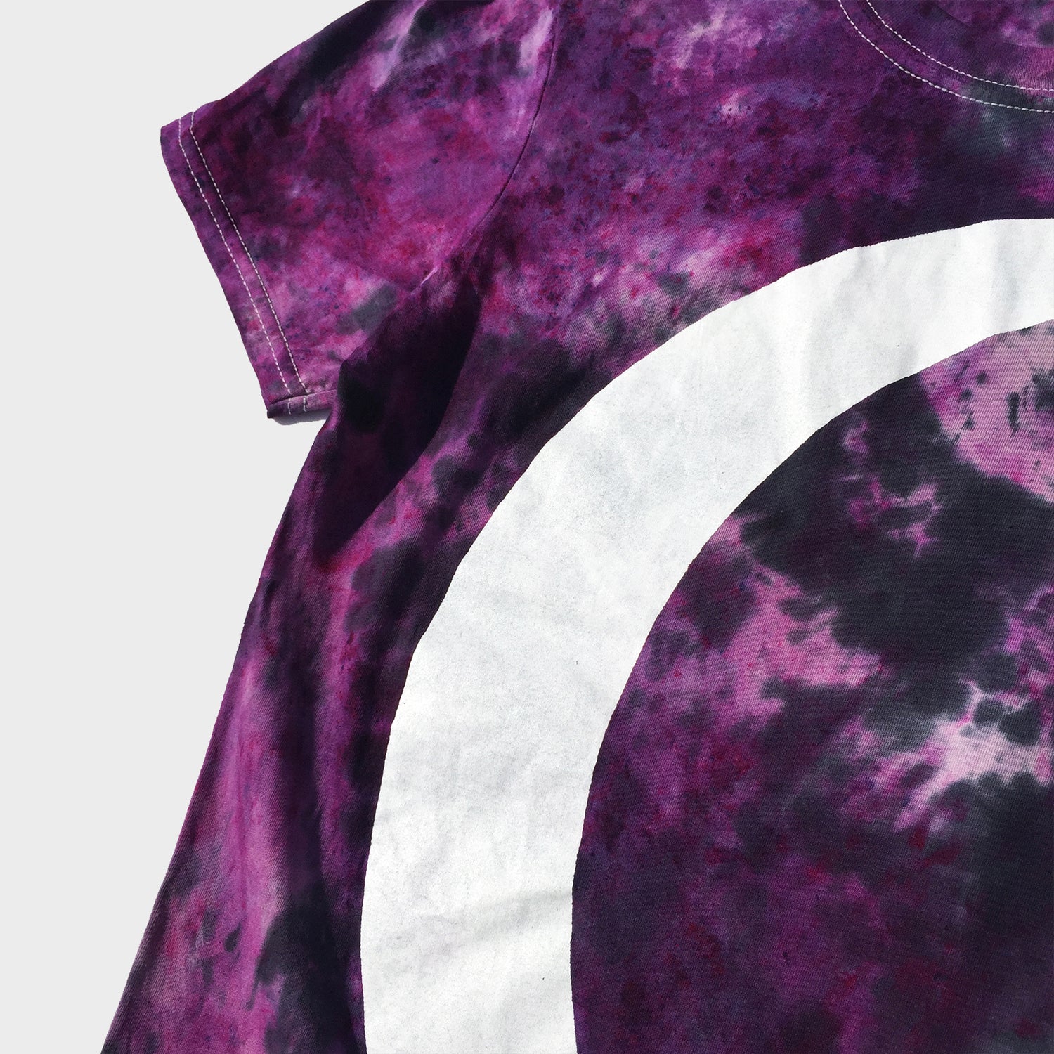 Crescent Moon Purple/Black Tie Dye T-shirt - Free Shipping - iimvclothing