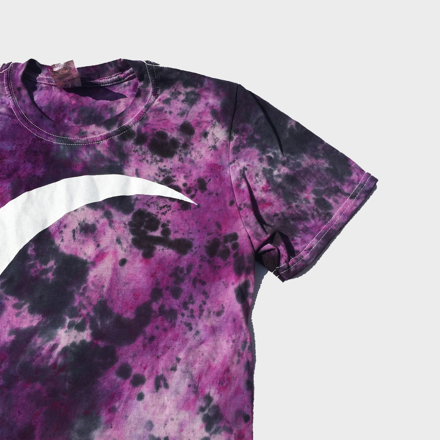 Crescent Moon Purple/Black Tie Dye T-shirt - Free Shipping - iimvclothing