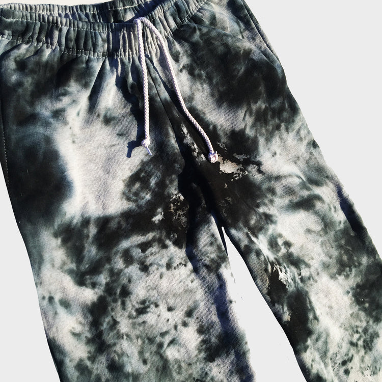 Grey/Black Tie Dye Jogging Pants (Joggers) - Free Shipping - iimvclothing