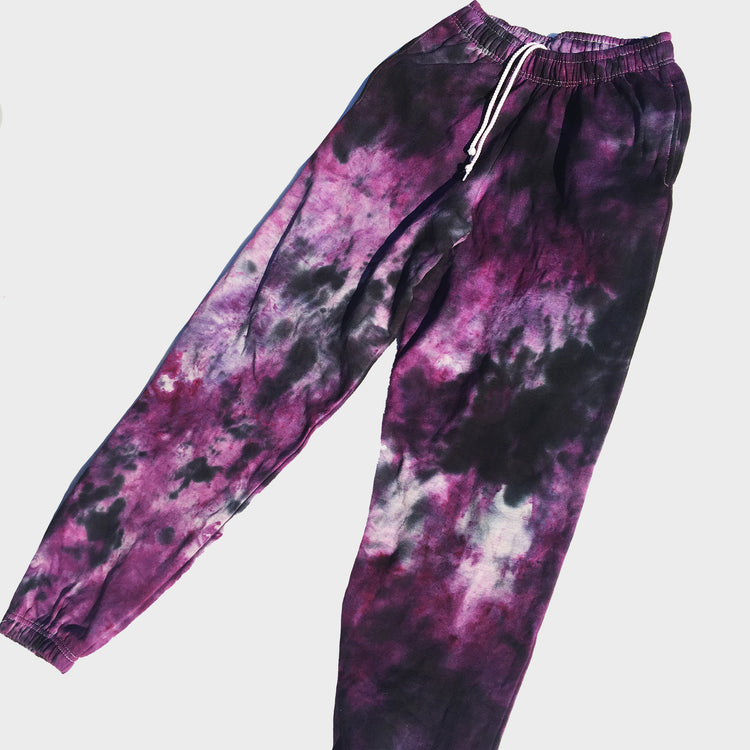 Purple/Black Tie Dye Jogging Pants (Joggers) - Free Shipping - iimvclothing