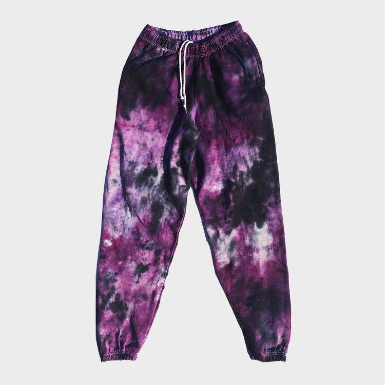 Purple/Black Tie Dye Jogging Pants (Joggers) - Free Shipping - iimvclothing