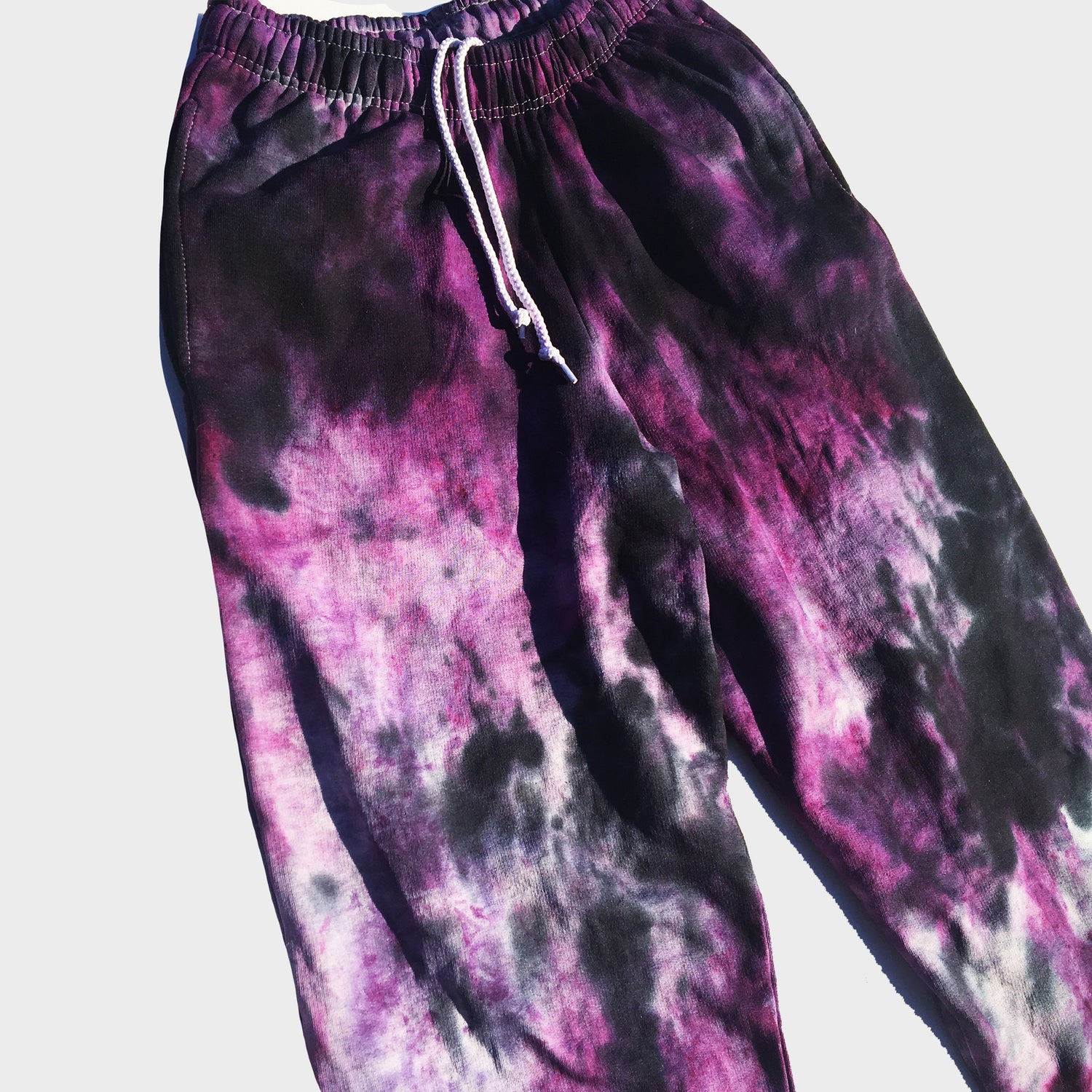 Purple/Black Tie Dye Jogging Pants (Joggers) - Free Shipping - iimvclothing