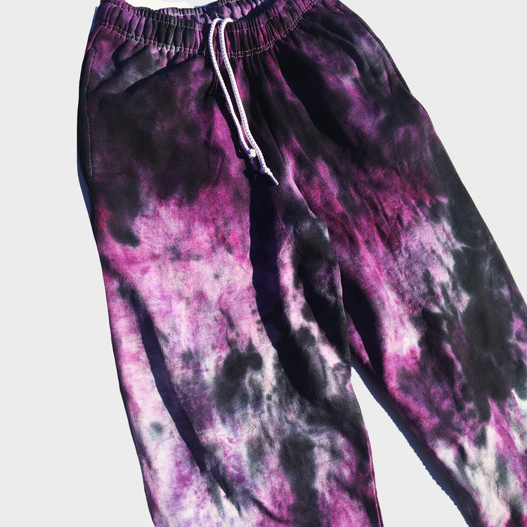 Purple/Black Tie Dye Jogging Pants (Joggers) - Free Shipping - iimvclothing