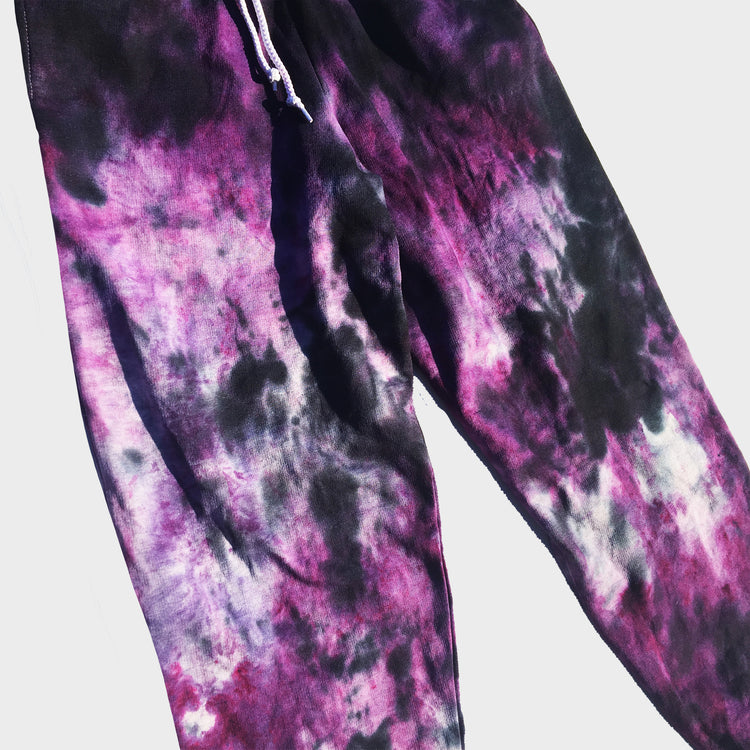 Purple/Black Tie Dye Jogging Pants (Joggers) - Free Shipping - iimvclothing