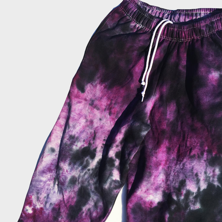 Purple/Black Tie Dye Jogging Pants (Joggers) - Free Shipping - iimvclothing