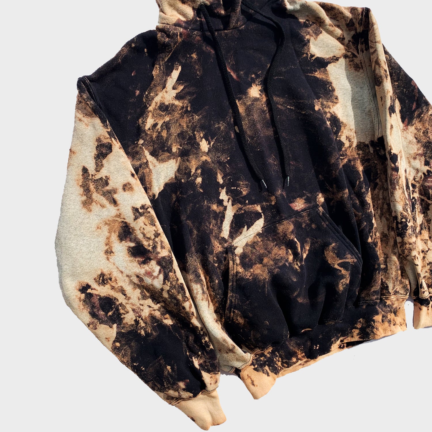 Plain Acid Burned Tie Dye Hoodie - Free Shipping - iimvclothing