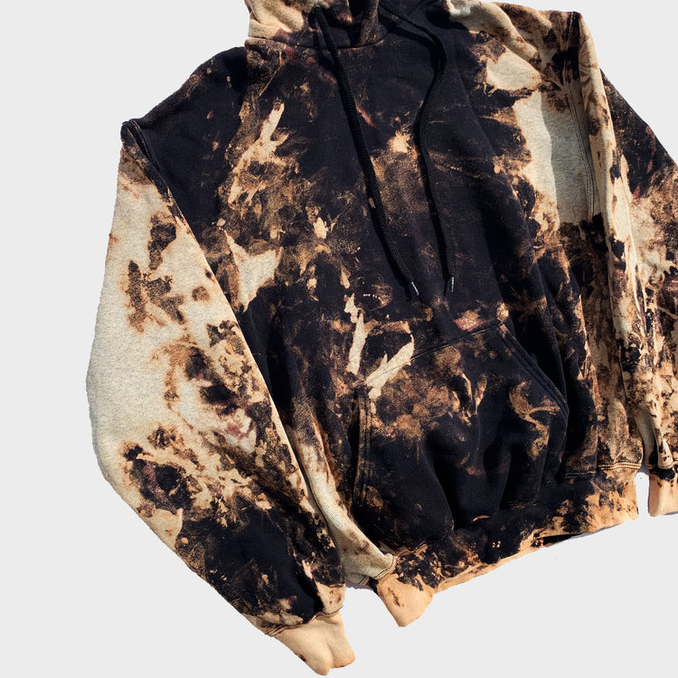 Plain Acid Burned Tie Dye Hoodie - Free Shipping - iimvclothing