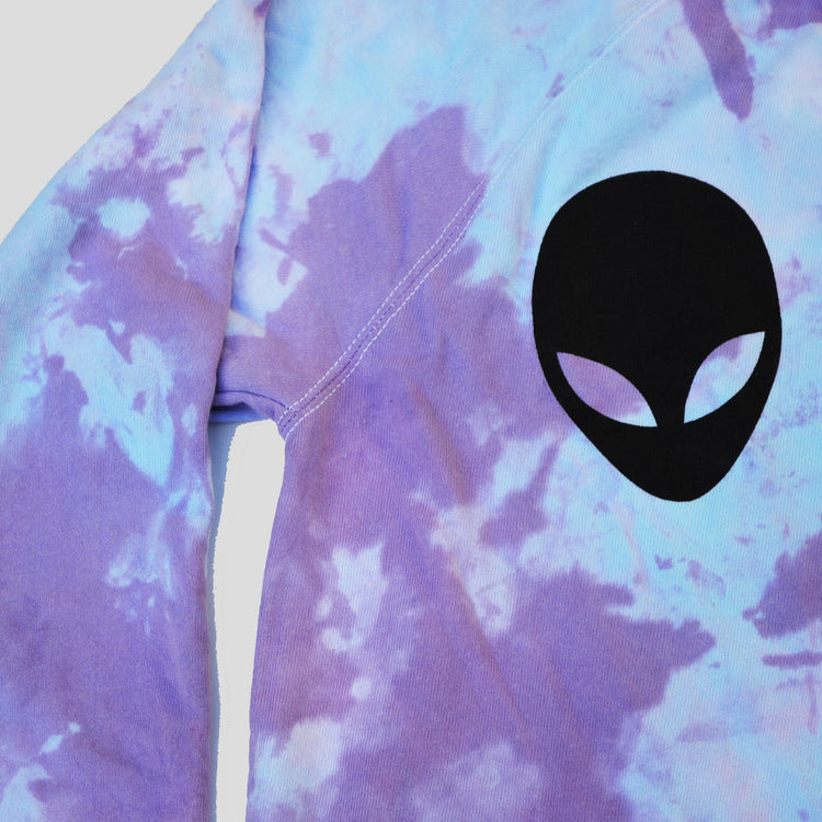 Alien Boobs Purple/Blue Tie Dye Sweatshirt - Free Shipping - iimvclothing