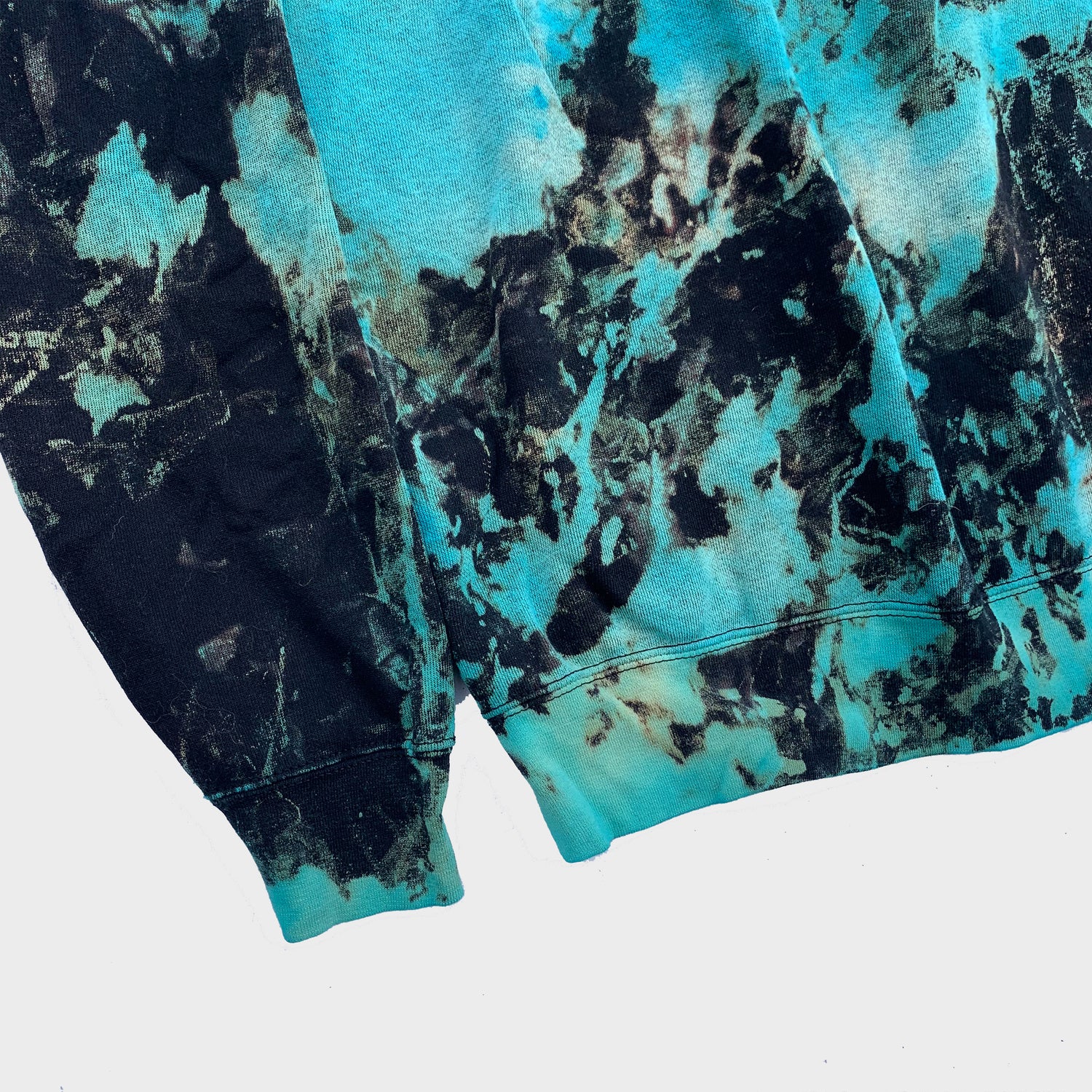 Blue/Black Reverse Tie Dye Sweatshirt - Free Shipping - iimvclothing