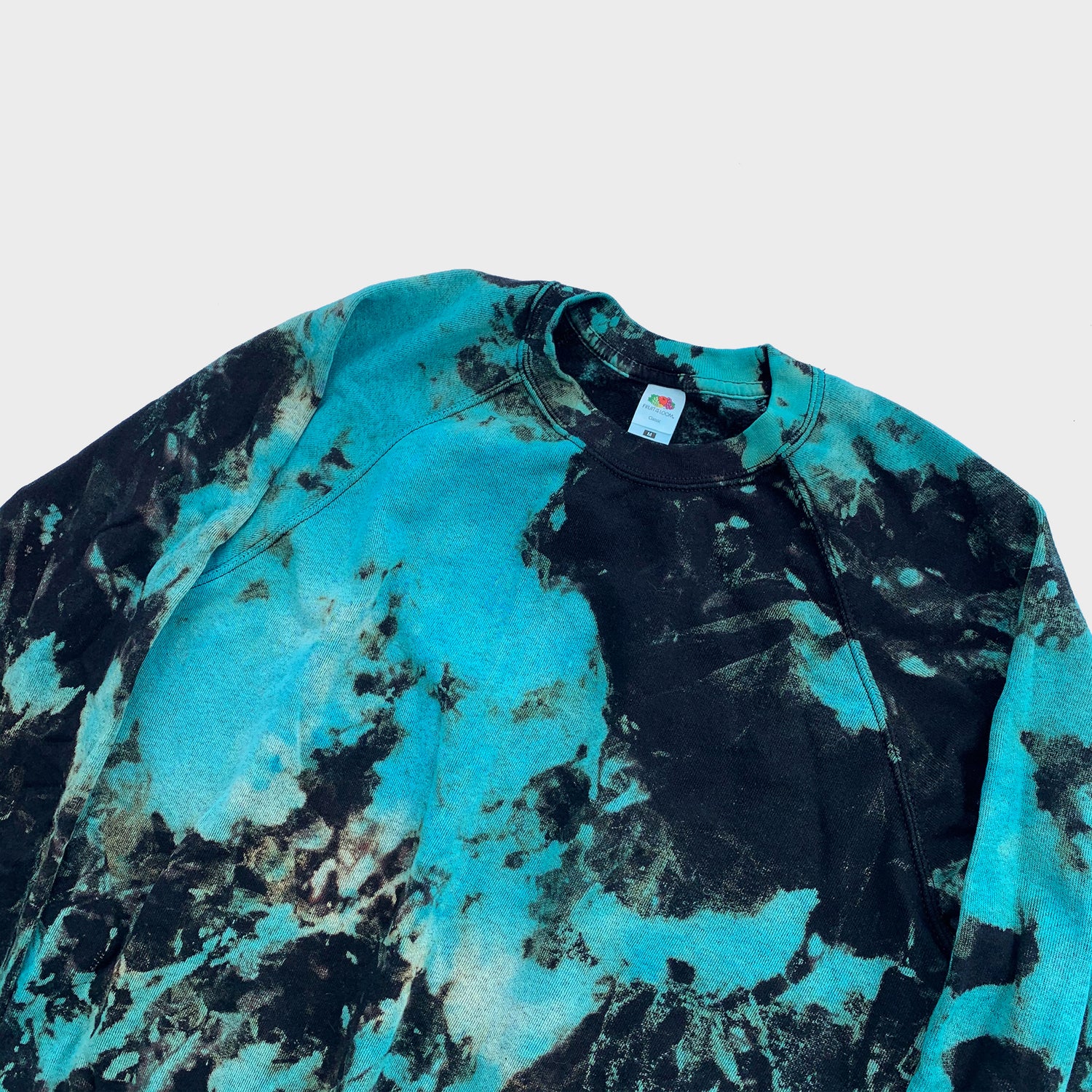Blue/Black Reverse Tie Dye Sweatshirt - Free Shipping - iimvclothing