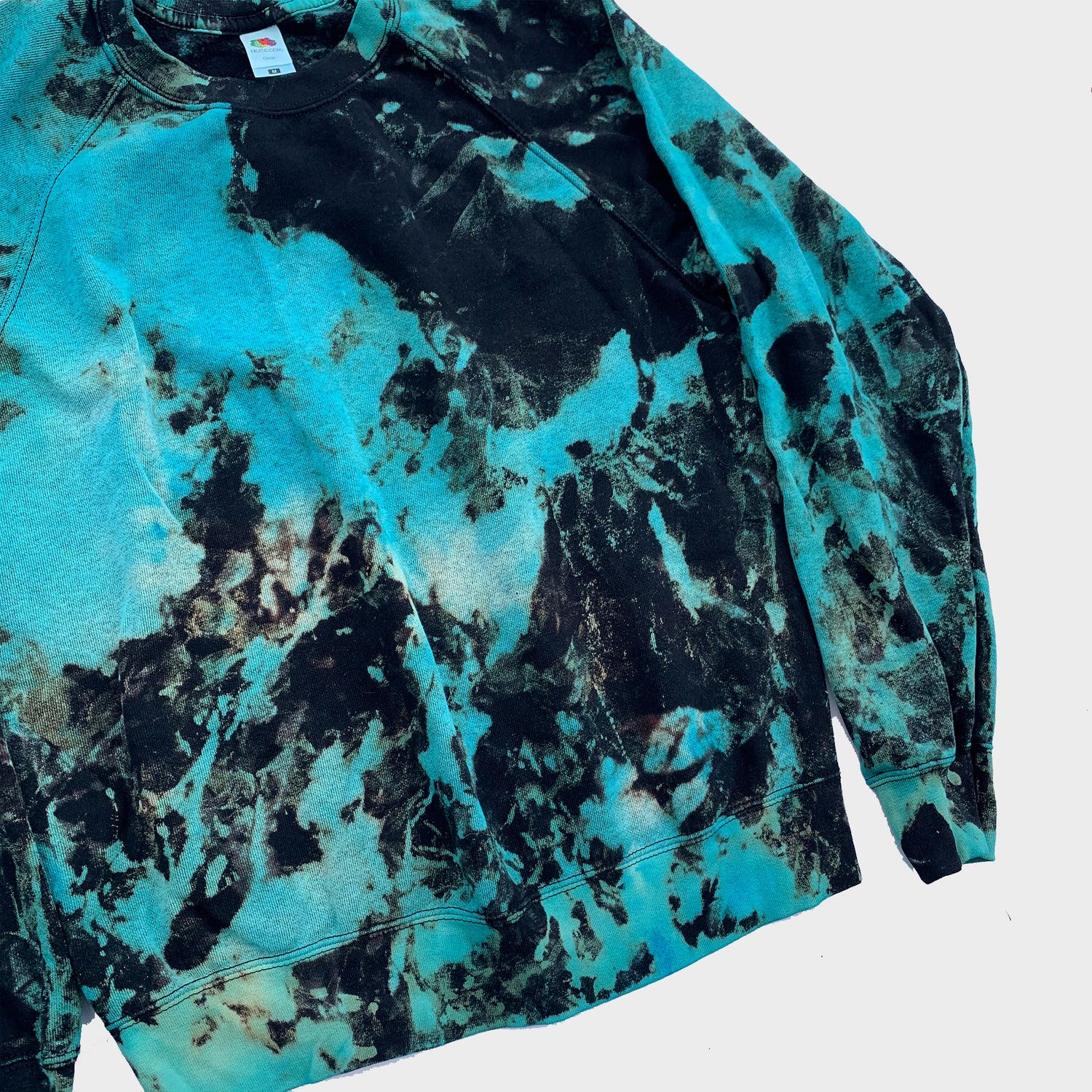 Blue/Black Reverse Tie Dye Sweatshirt - Free Shipping - iimvclothing