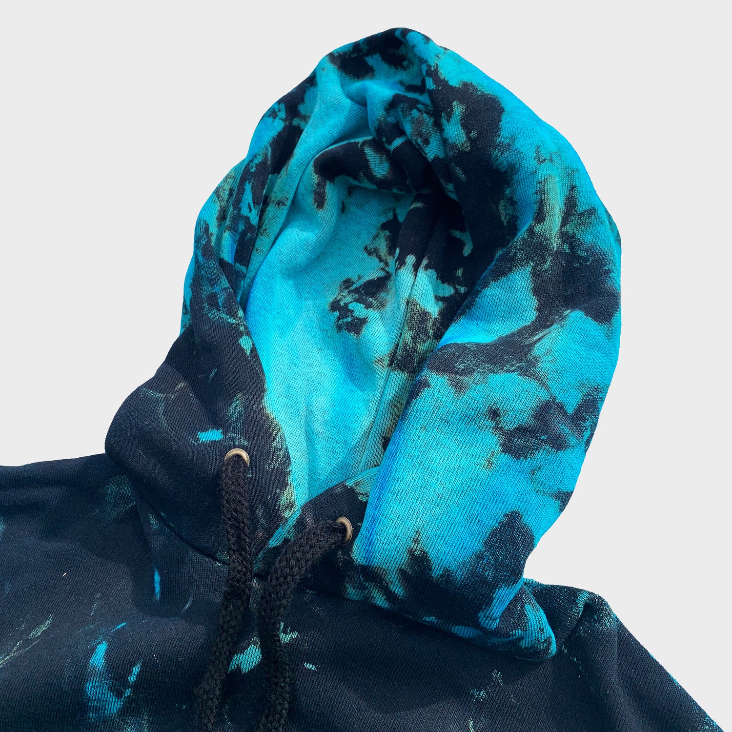 Blue/Black Reverse Tie Dye Hoodie - Free Shipping - iimvclothing