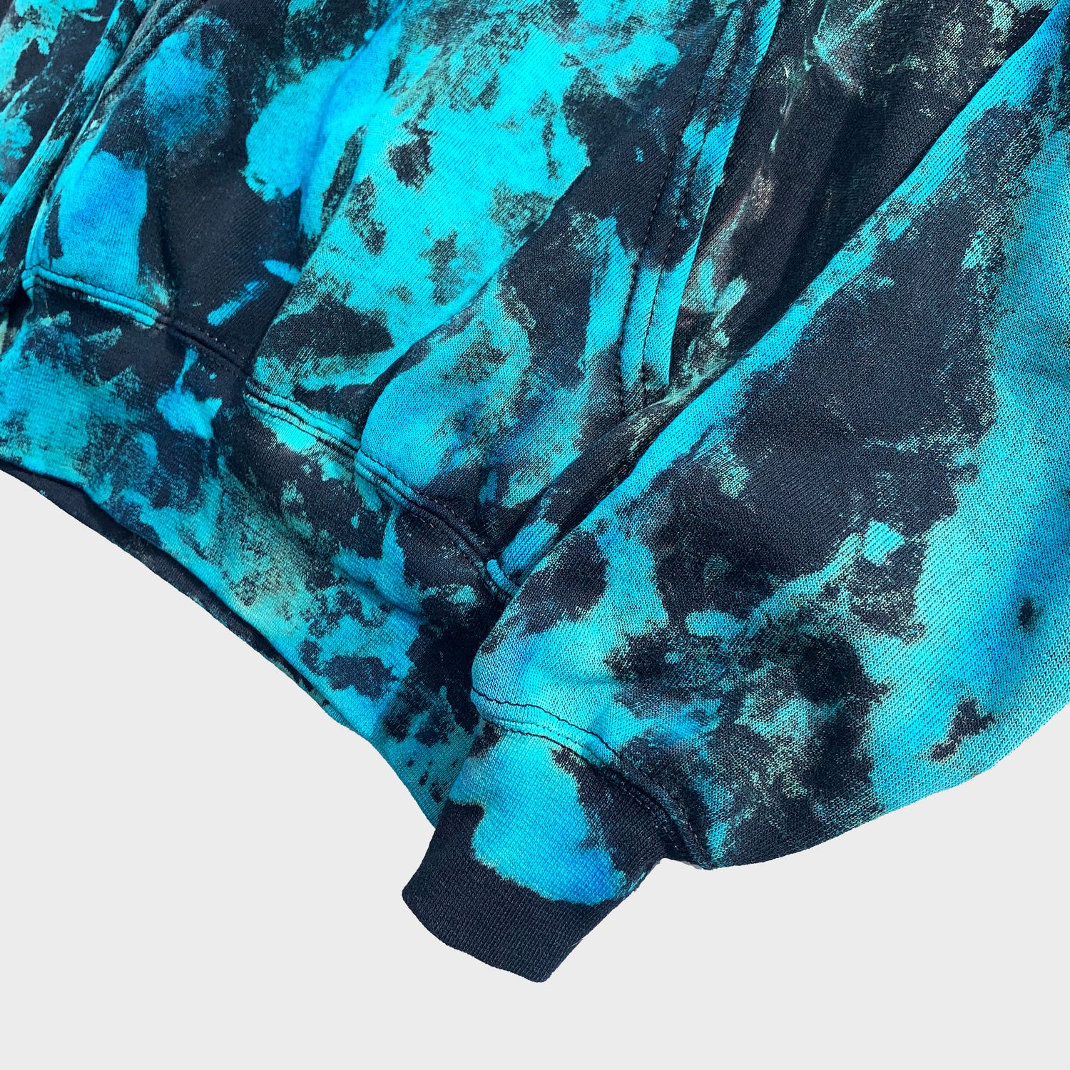 Blue/Black Reverse Tie Dye Hoodie - Free Shipping - iimvclothing