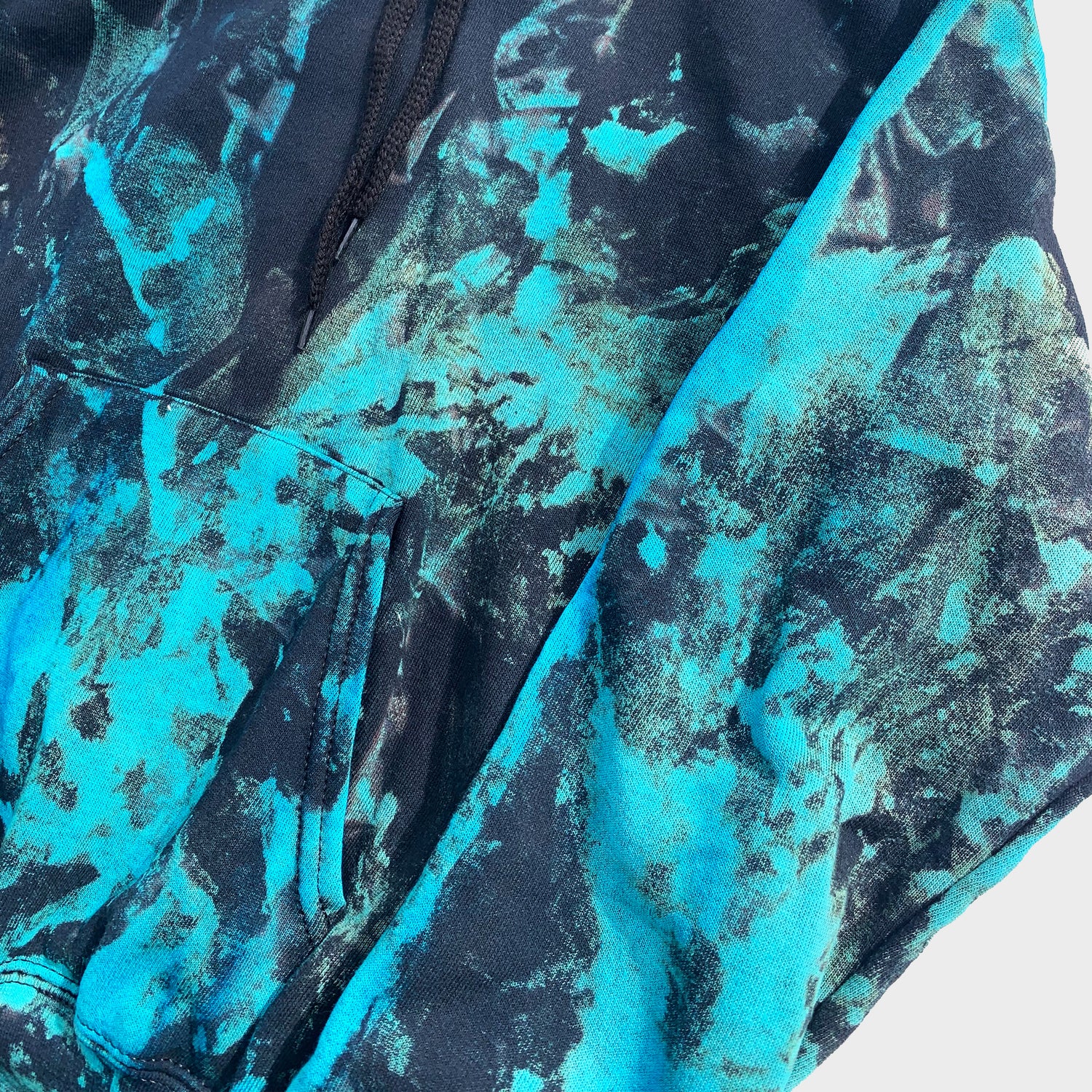 Blue/Black Reverse Tie Dye Hoodie - Free Shipping - iimvclothing