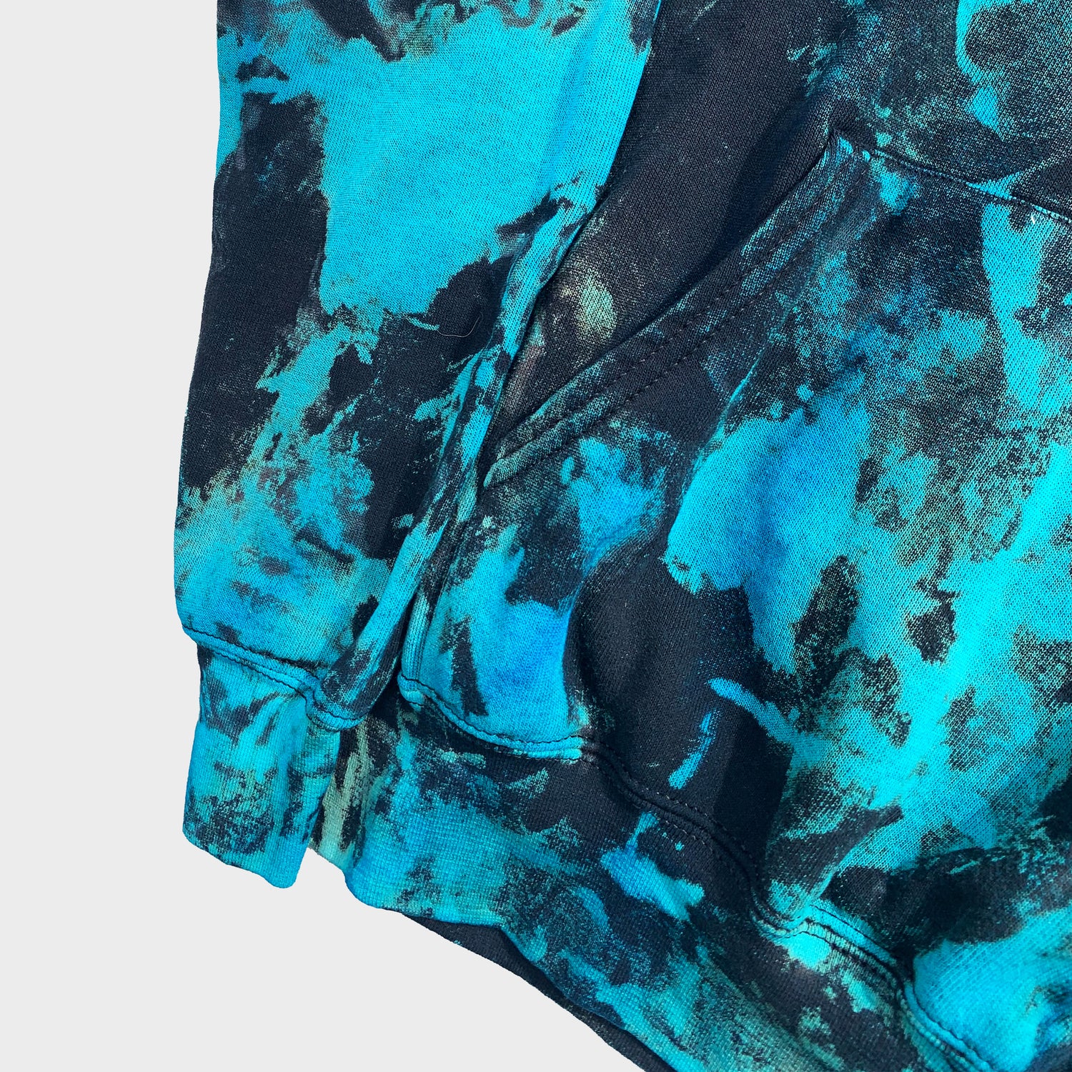 Blue/Black Reverse Tie Dye Hoodie - Free Shipping - iimvclothing