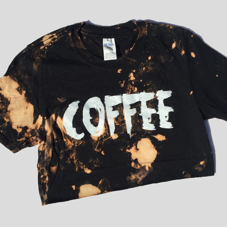 Coffee Acid Burned Tie Dye Crop Top - Free Shipping - iimvclothing