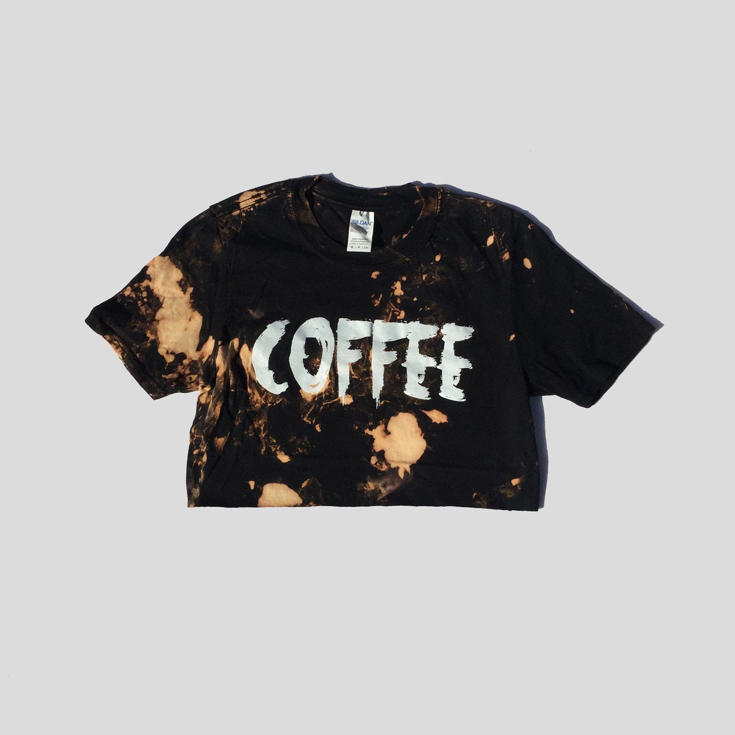 Coffee Acid Burned Tie Dye Crop Top - Free Shipping - iimvclothing