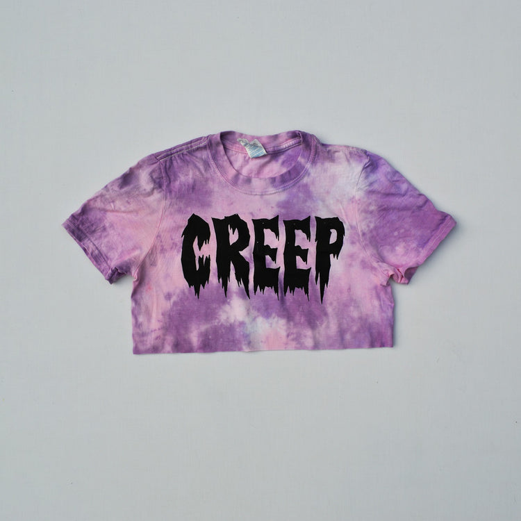 Creep Pink/Purple Tie Dye Crop Top - Free Shipping - iimvclothing