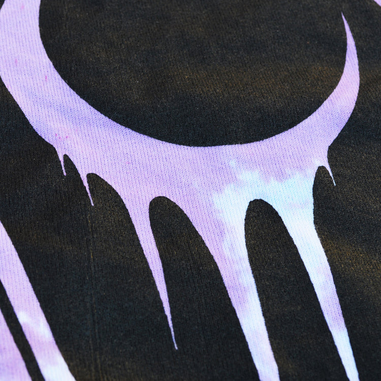 Crescent Coffin Purple/Blue Tie Dye Sweatshirt - Free Shipping - iimvclothing