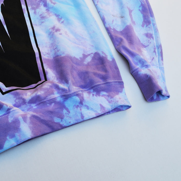 Crescent Coffin Purple/Blue Tie Dye Sweatshirt - Free Shipping - iimvclothing