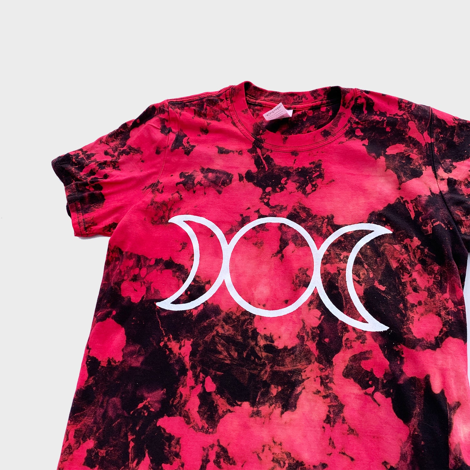 Mother Maiden Crone Red/Black Reverse Tie Dye T-shirt - Free Shipping - iimvclothing