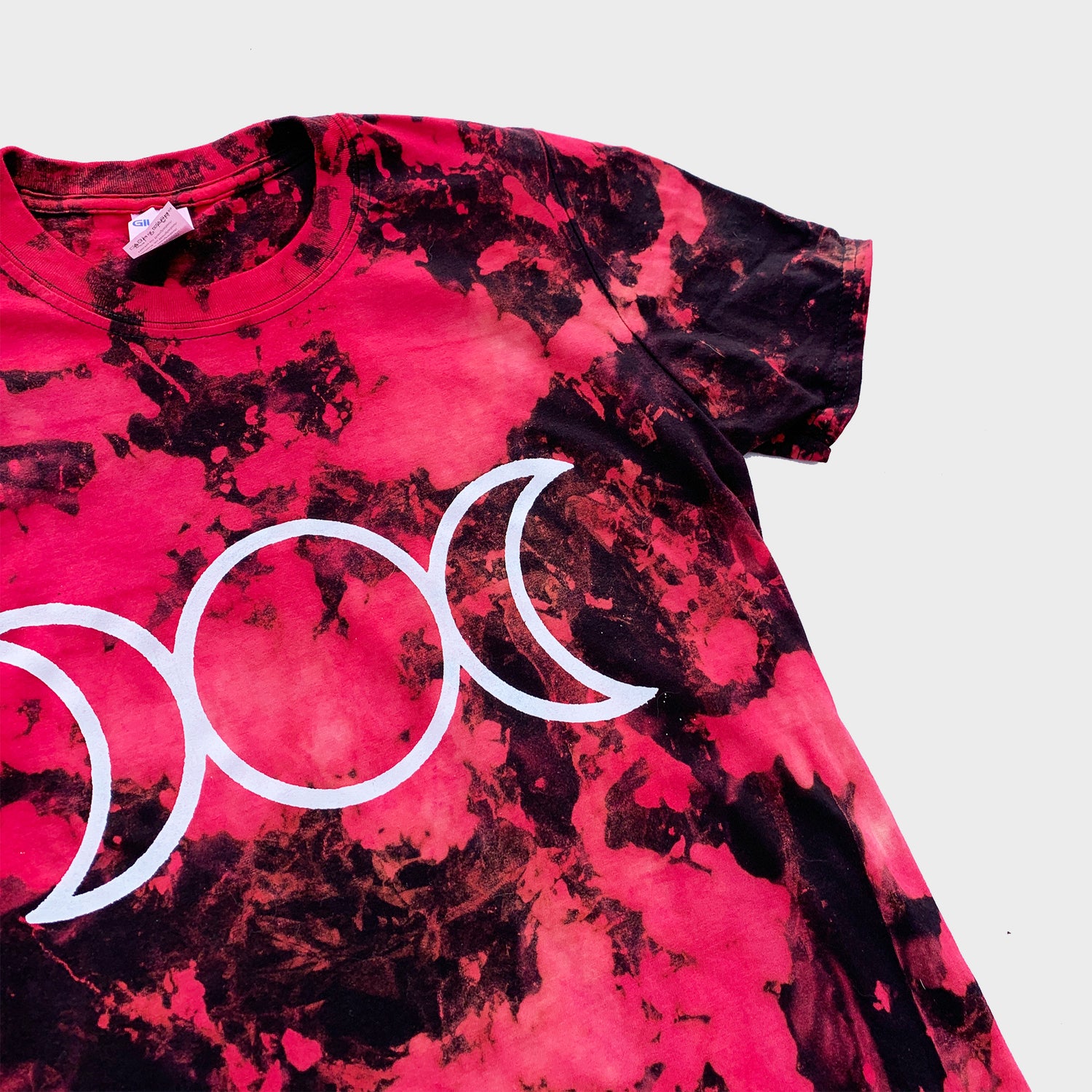 Mother Maiden Crone Red/Black Reverse Tie Dye T-shirt - Free Shipping - iimvclothing